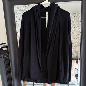 lululemon athletica Black Hooded Cardigan Sz 4